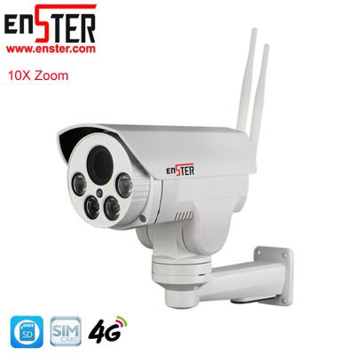 China 4G NIGHT VISION Auto Focus 5--50mm Optical Lens 3G/4G SIM Card Slot 10X Zoom PTZ IP Camera for sale