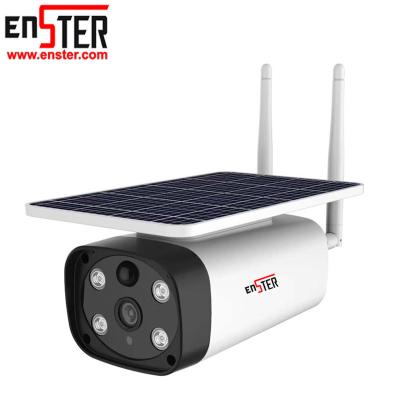 China NIGHT VISION ENSTER Outdoor Solar Powered Surveillance 1080P HD 3G 4G Battery Camera With External Solar Panel for sale