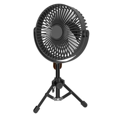 China Outdoor multi-functional outdoor mini battery operated rechargeable with led light stand tripod desk fan for sale