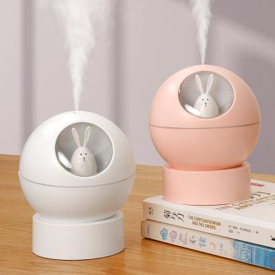 China Hotel Mini ultrasonic electric led USB cute rabbit air humidifier for kid bedroom mist diffuser for sale