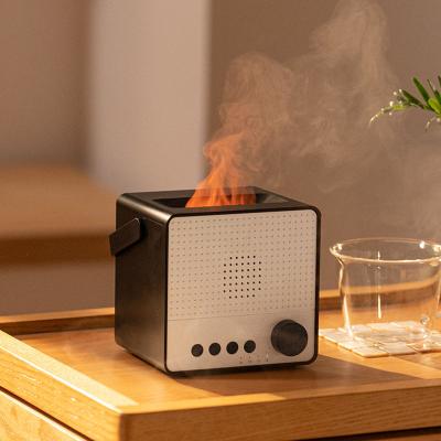 China Car Customized Portable Smart Aromatherapy Wireless Home Essentials Oil Flame Battery Speaker Aromas Diffuser for sale