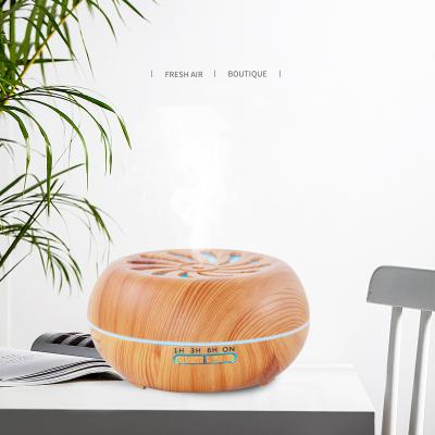 China Household Classic Large Space Capacity Cloud 550ml Essential Home Machine Ultrasonic Oil Wood Grain Aroma Humidifier Air Diffuser for sale