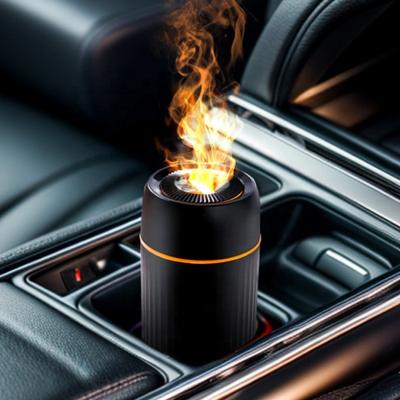 China Household 100ml Car Ambient Lighting Air Freshener Fragrance Perfume flame Humidifier Essential Oil Fire Car Aroma Diffuser for sale