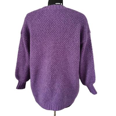 China Competitive Price Anti-Wrinkle Winter Long Sleeve Nylon / Acrylic Collarless Cardigans Knitwear Sweater Women for sale