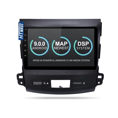 China Android 9 GPS Navigation 2+16G 4 Inch 4 Core Quad Core Car Multimedia Player Metal Din 2 GPS For Mitsubishi Outlander 2007-2012 for sale