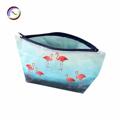 China Environmental friendly dupont tyvek paper or pocket washable bag Eco beauty makeup travel wrapping paper awesome cosmetic bag as make up for sale