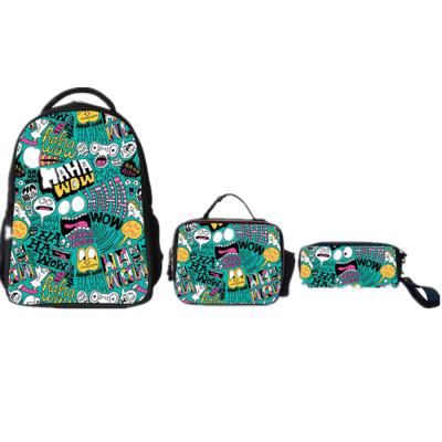 China Other Cartoon Students 3 Sets Bags Wholesale Cheap Price New Design for sale