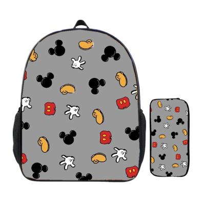 China High Quality New Design Mickey Mouse Nylon Printing Student School Bag Cartoon 3d Backpack Custom Bags For Kids for sale