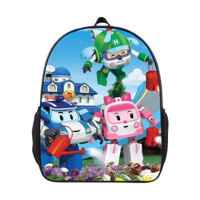 China Waterproof Robocar Poli Tending Cartoon School Backpack Bag Travel Luggage Bags for sale