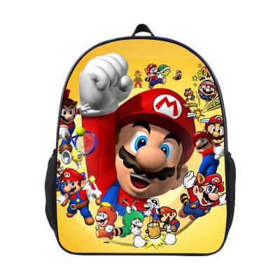 China Waterproof Super Mario School Backpack Cartoon Printing Shoulder Messenger Bags for sale