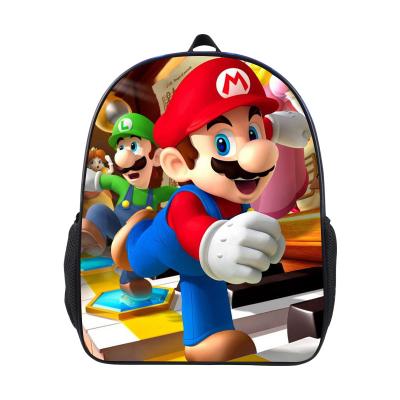 China Waterproof Mario Cartoon Student Backpack Super Sling Handbag Single Strap Shoulder Bag for sale