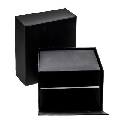 China Custom Matte Black Cardboard Paper Box Jewelry Watches Box Magnetic Luxury Gift Box Waterproof Shockproof Dustproof for sale