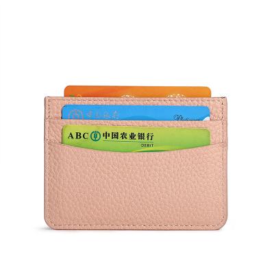 China 2021 Hot Selling Custom Normcore/Minimalist Pocket ID Window Credit Leather Card Holder for sale