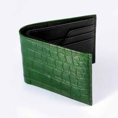 China Anti-theft Crocodile Genuine Leather Wallet For Men Crocodile Wallet for sale