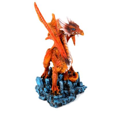 China Real Artificial Poly Orange Dragon Statue China Manufacturer for sale