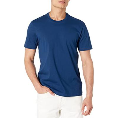 China Wholesale Cotton 35% Polyester Anti-Wrinkle 2021 OEM Logo Anti-Wrinkle Fit 65% T-shirt Simple Thin Men's Clothing Manufacturer for sale