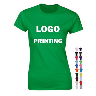 China Wholesale Custom Cotton Women's Anti-Wrinkle Anti-Wrinkle White T-Shirt Printing OEM Logo White Plain T-Shirts for sale