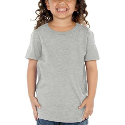 China Anti-shrink Summer Anti-Shrink T-shirt For Kids Girls Clothing Kids Organic Cotton Tops Solid Color for sale