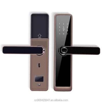 China Amazon nfc apartment fingerprint digital electronic handle lock smart keyless wifi smart lock for door for sale