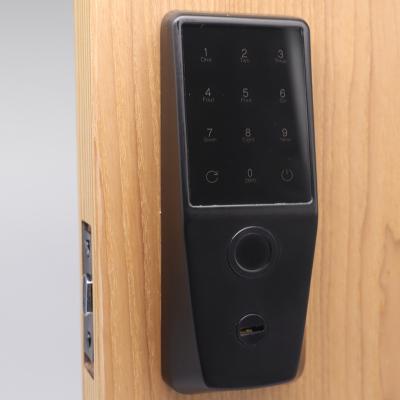 China Popular New Apartment Design Better Security Tuya Smart Lock With Key Handles Digital Protection Smart Home Lock for sale