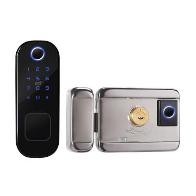 China Hot remote control ttlock keyless remote control apartment door lock OEM logo fingerprint fingerprint door lock resort office home apartment locks resort for sale