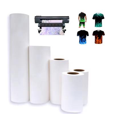 China Textiles wholesale paper rolls inkjet printable heat transfer paper for sublimation printer 100g for sale