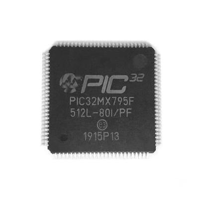 China Original IC chip PIC32MX795F semiconductor integrated circuits IC PIC32MX795F512L-80I/PF TQFP-100 IC for sale