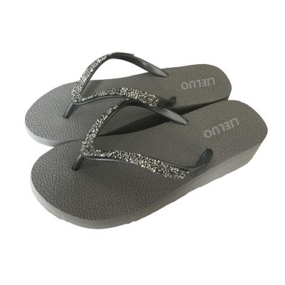 China Fashion\Comfortable Hot Sale\Durable High Heel Ladies Beach Solid Flip Flops Wholesale for sale