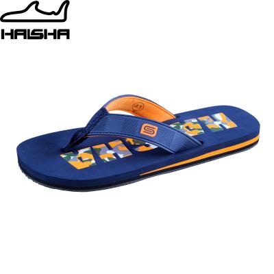 China Best Selling HAISHA Brand Lightweight Eva Fashionable Rubber Men Flip Flops for sale