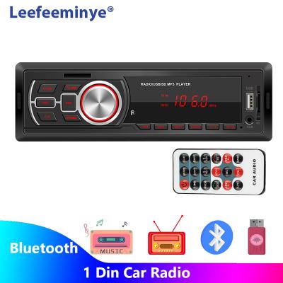 China 4*60W 1Din FM Transmitter One Din Car Radio Stereo Handsfree Audio MP3 Receiver With LCD Display Remote Control Autoradio for sale