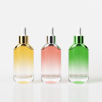 China Custom Aluminum Empty Shoulder Skin Care Essential Oil Dropper Glass Bottle 15ml 30ml 50ml New Style Multifunctional for sale