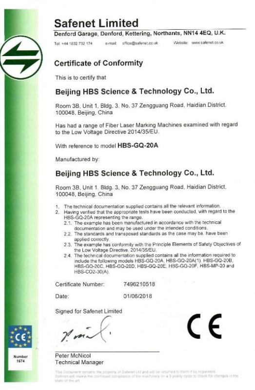 CE - Hbs Tech Co., Ltd.