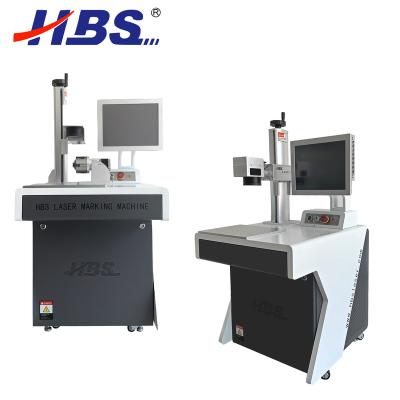 China Laser marking HBS fiber 20w 50w metal fiber laser marking machine /laser optic marker for metal for sale