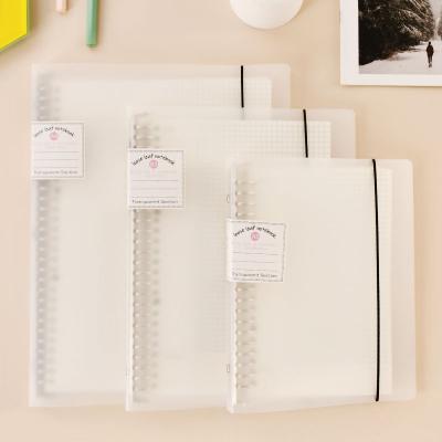 China Factory Sale A5 B5 Luxury Plastic Clear Binding Loose Leaf Notebook for sale