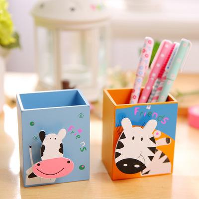 China For Cute Holding Pen Desk Box Pen Cup Pen Holder With Stick Note Clip for sale