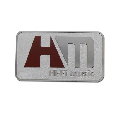 China Europe custom diamond-cut brushed aluminum nameplate letter raised metal nameplate for sale