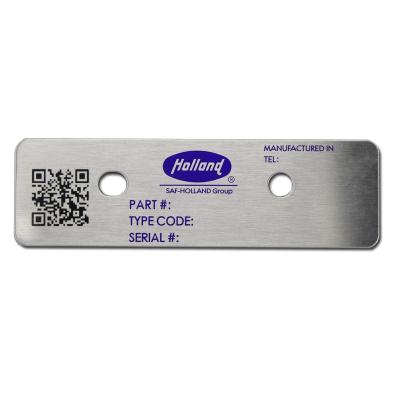 China Waterproof Custom Durable Laser Engraved Stainless Steel Barcode Label With QR Code For Appliance for sale