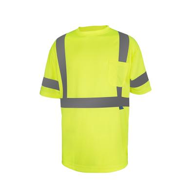 China Safety Soft Reflective Orange Short Sleeve T Shirt High Visibility Long for sale