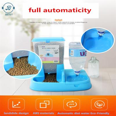 China Lovespot 2020 Pet Sustainable Dog Feeder Cat Water Feeder Dispenser Combo 6.6IB Automatic Feeder And 400ML Sustainable Water Bowl for sale