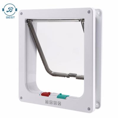 China Durable Pet ABS Cat Flap Interior Cat Walk Door For Screen Curtain Around Large Dog Cat Flap Door Chip for sale