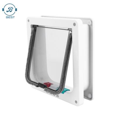 China Viable Durable Pet Door Flap 4 Easy Mounting Ways Locking Kit For Cats And Small Dog Cat Door for sale