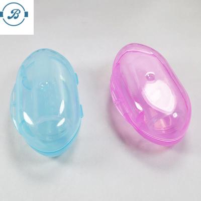 China High Quality Disposable Baby Care Disposable Products Food Grade Silicone Baby Finger Toothbrush With Case for sale