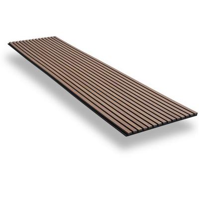 China Highly Effective Sound Absorption European standard sound absorbing Wooden slats PET Akupanel felt backer acoustic wall panels for sale