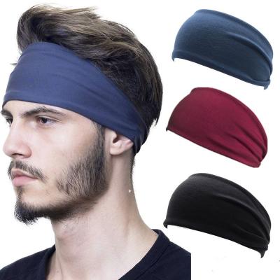 China Yoga Headband Cotton Bandana Solid Color Elastic Bandana Running Women's Sports Fitness Headband Sweat-wicking Sports Elastic Headband Men's Sports for sale