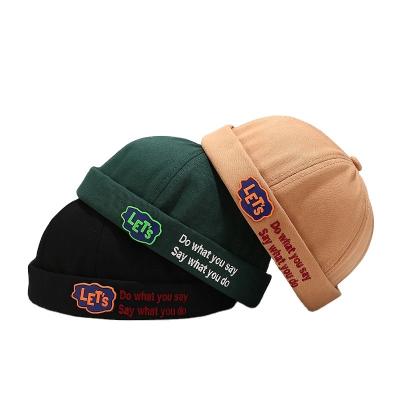 China 2022 New COMMON Landlord Hat Men and Women's Street Hip-Hop Letter Embroidery Beanie Bowler Hat Casual Pumpkin Hat for sale