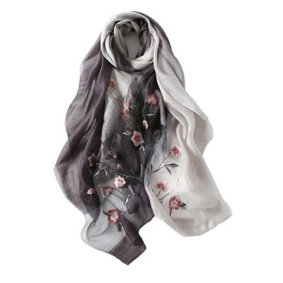 China Spring and Autumn Silk Lesbian Long Scarf Hangzhou Long Silk Shawl Gauze Slightly for sale