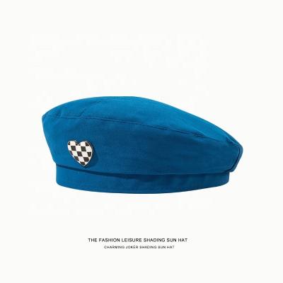 China Japan and Korean style Klein blue beret women's spring all-match love painter hat net red tide and retro summer thin soft cool hat for sale