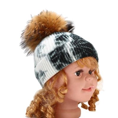 China breathable & Winter Kids Waterproof Hat For Boys Girls Skullies And Beanies Real Rabbit Kids Fashion To Cover Unisex Elasticity Knit Beanie Hats for sale