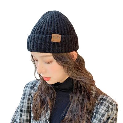 China Street Style Knitted Hat Women Men Winter Beanie Boy Skullcap Sailor Cap Slap Beanie Hat Melon Cap Brimless Retro Autumn Navy Style Shorts for sale