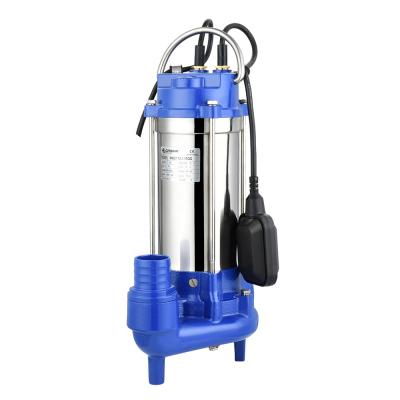 China v750 series stable sewage family homes quality submersible water pump with cutter for sale